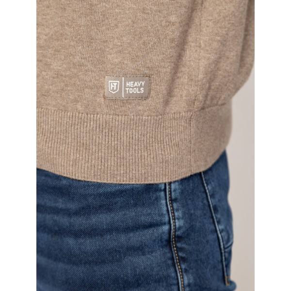 Heavy Tools HOLSY Férfi kötött pulóver és kardigán / sand