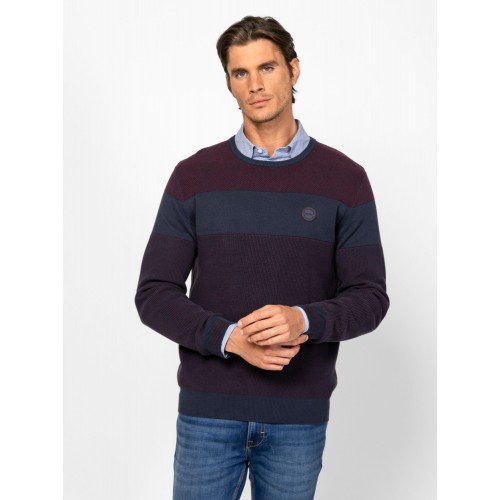 Heavy Tools HORIZO Férfi kötött pulóver és kardigán / wine