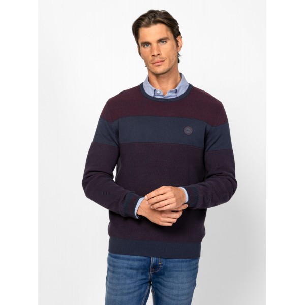 Heavy Tools HORIZO Férfi kötött pulóver és kardigán / wine