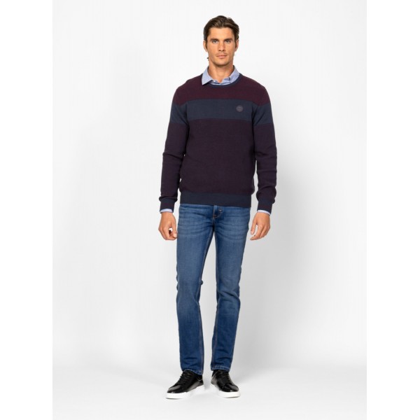 Heavy Tools HORIZO Férfi kötött pulóver és kardigán / wine