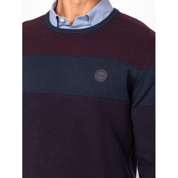 Heavy Tools HORIZO Férfi kötött pulóver és kardigán / wine