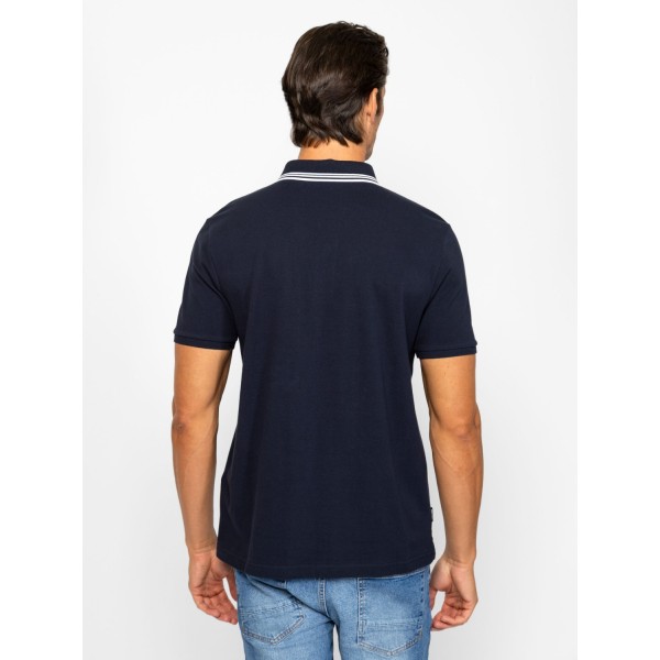 Heavy Tools DRISCOL Férfi galléros rövidujjú póló / navy