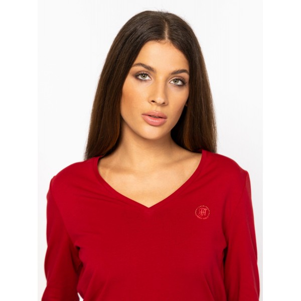 Heavy Tools CINKA Női hosszúujjú póló / ruby