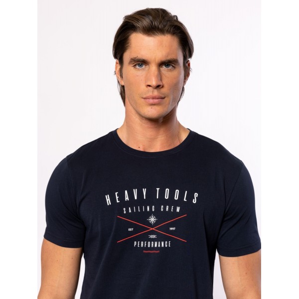 Heavy Tools MAGER Férfi rövidujjú póló / navy