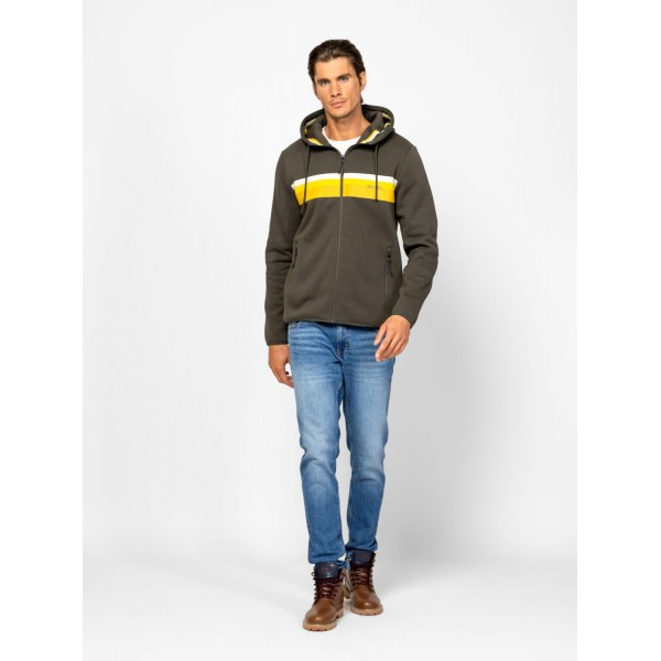 Heavy Tools SATURN Férfi kapucnis felső / darkolive