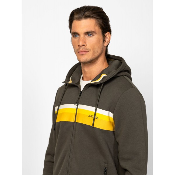 Heavy Tools SATURN Férfi kapucnis felső / darkolive