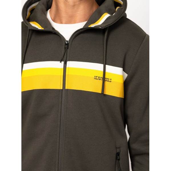 Heavy Tools SATURN Férfi kapucnis felső / darkolive