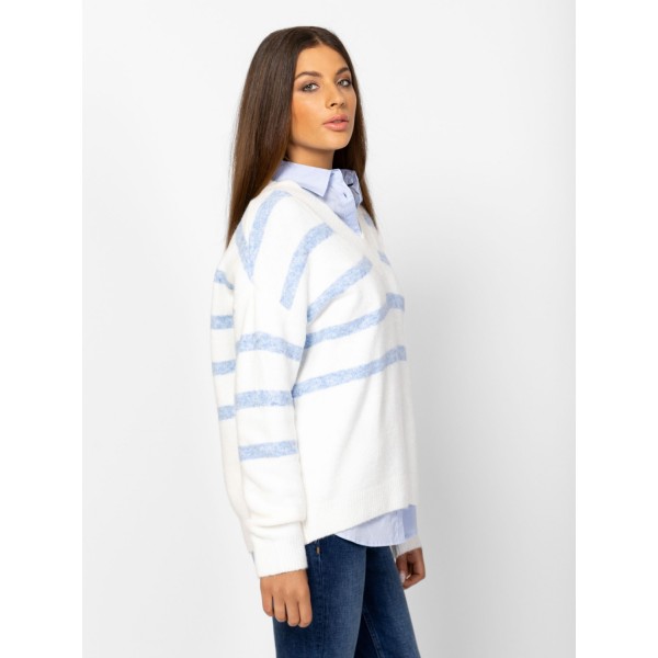 Heavy Tools HASSICW25 Női kötött pulóver és kardigán / ecru