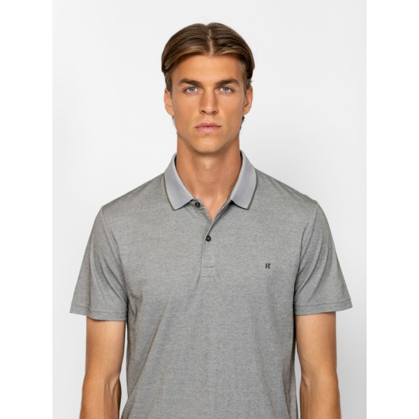 Heavy Tools DRANCO Férfi galléros rövidujjú póló / khaki