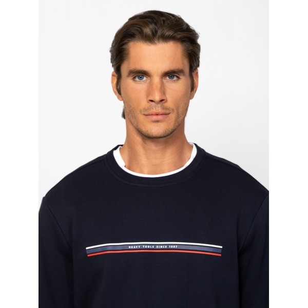 Heavy Tools DARCA Férfi környakas felső / navy