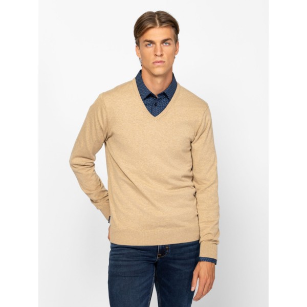 Heavy Tools HIDRO Férfi kötött pulóver és kardigán / taupe