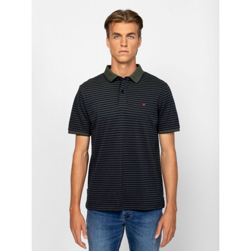 Heavy Tools DABLISH Férfi galléros rövidujjú póló / avocado