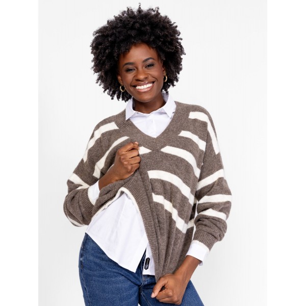 Heavy Tools HASSICW25 Női kötött pulóver és kardigán / taupe