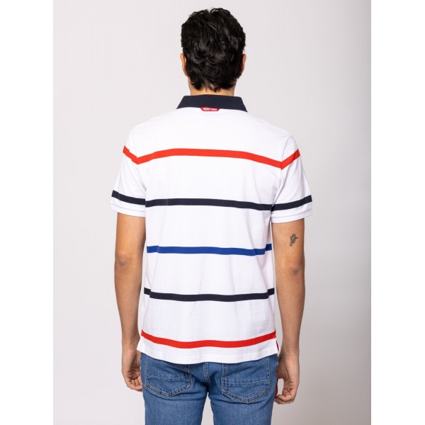 Heavy Tools DRES Férfi galléros rövidujjú póló / white