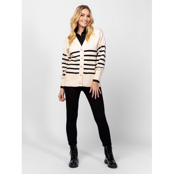 Heavy Tools HANA Női kötött pulóver és kardigán / ivory