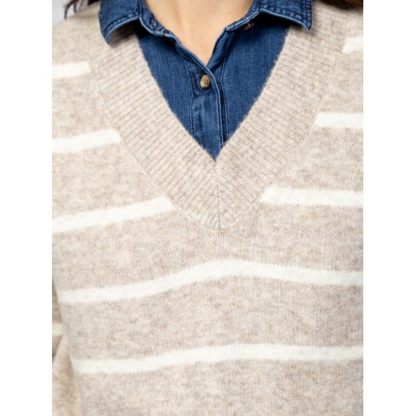 Heavy Tools HASSICW25 Női kötött pulóver és kardigán / beige