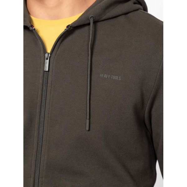Heavy Tools SACRO Férfi kapucnis felső / oilgreen