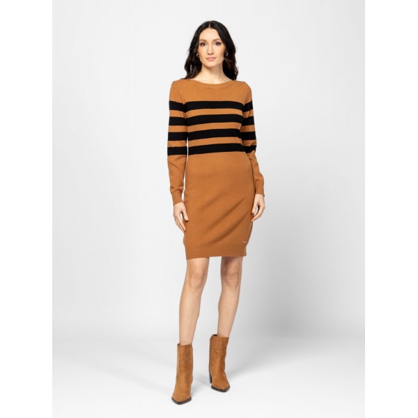 Heavy Tools HANNYW25 Női kötött ruha / caramel