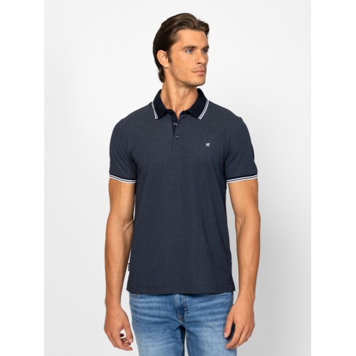 Heavy Tools DAMPIER Férfi galléros rövidujjú póló / navy