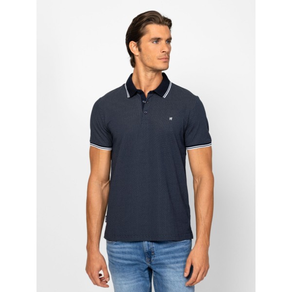 Heavy Tools DAMPIER Férfi galléros rövidujjú póló / navy