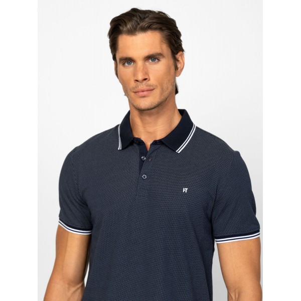 Heavy Tools DAMPIER Férfi galléros rövidujjú póló / navy