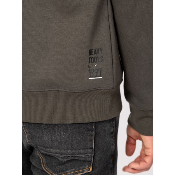 Heavy Tools TABATA Férfi állónyakas felső / darkolive