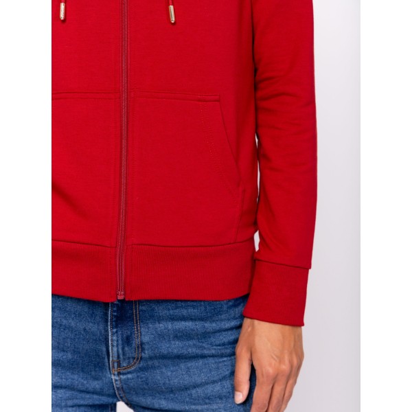 Heavy Tools SECOYA Női kapucnis felső / ruby