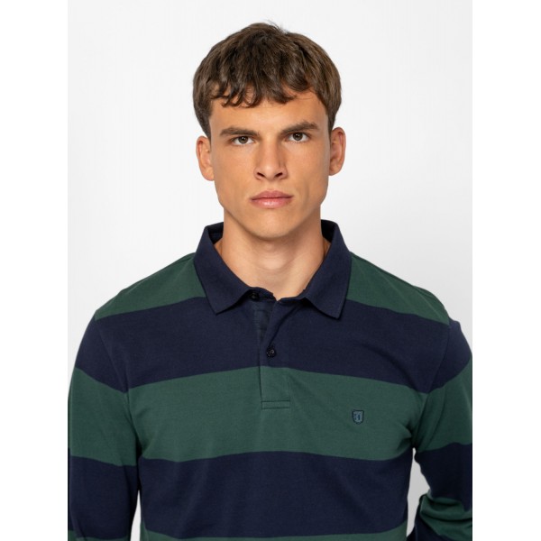 Heavy Tools CARTER Férfi galléros hosszúujjú póló / green