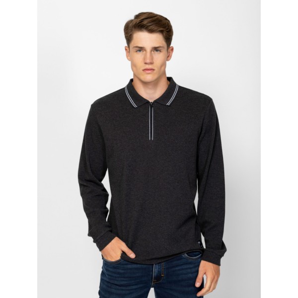 Heavy Tools CADWELL Férfi galléros hosszúujjú póló / rabbit