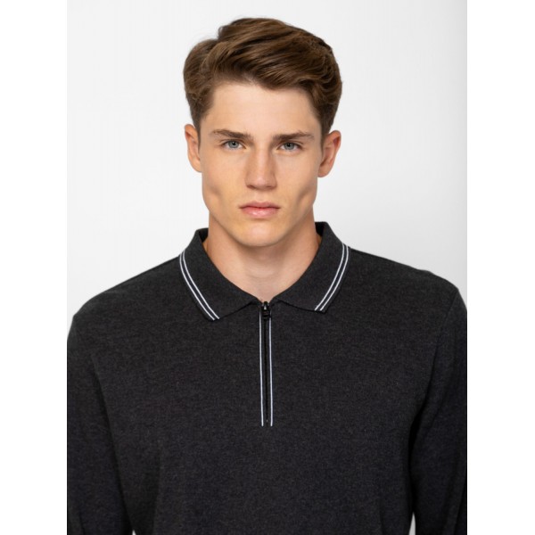 Heavy Tools CADWELL Férfi galléros hosszúujjú póló / rabbit