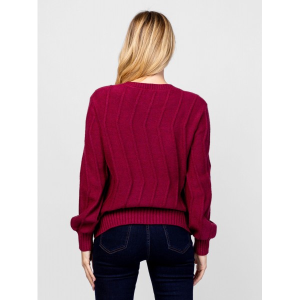 Heavy Tools HATMA Női kötött pulóver és kardigán / berry