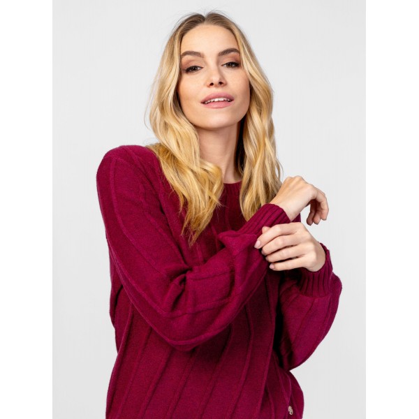 Heavy Tools HATMA Női kötött pulóver és kardigán / berry